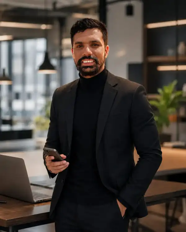 Ajay Saini in a professional workspace